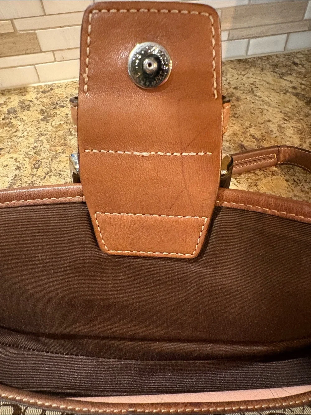 Vintage Coach Soho! Signature Large Flap Shoulder Bag -Jacquard & Leather